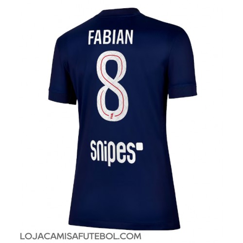 Camisa de Futebol Paris Saint-Germain Fabian Ruiz #8 Equipamento Principal Mulheres 2025-26 Manga Curta